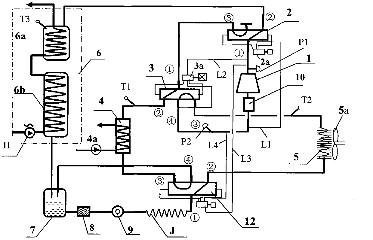 Two-source heat pump multi-function machine