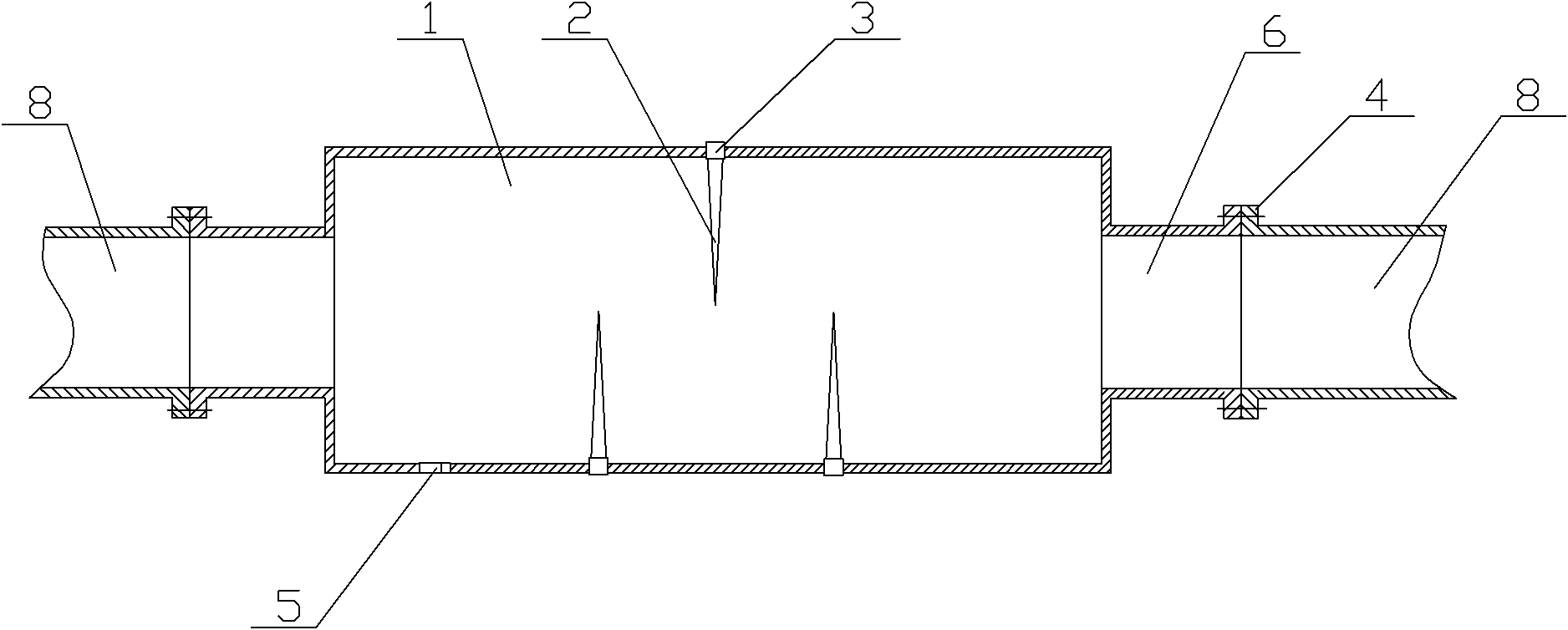 Oil transportation pipeline static electricity eliminator