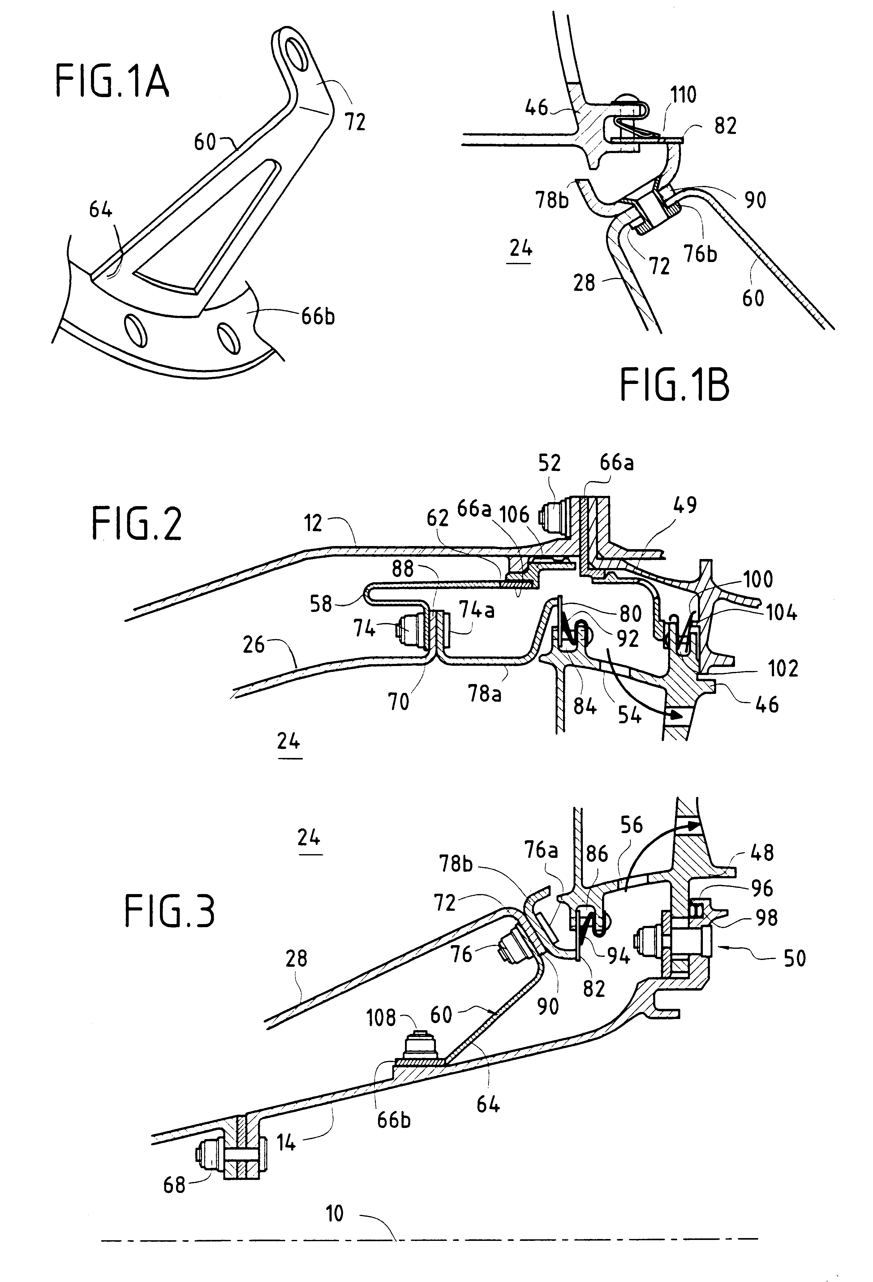 Connection for a two-part CMC chamber