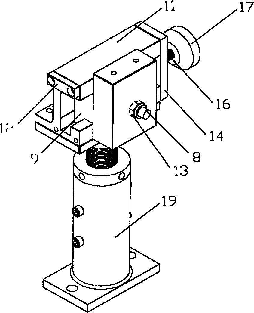 X-Y axial fine turning device for test bench of engine