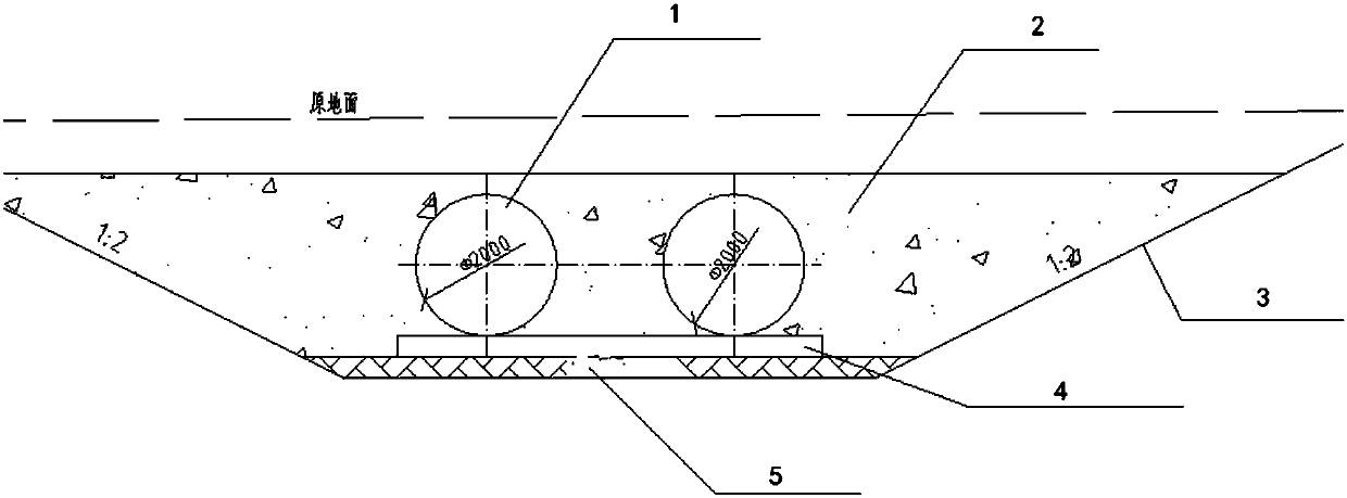 Construction method of drainage pipe crossing seawall