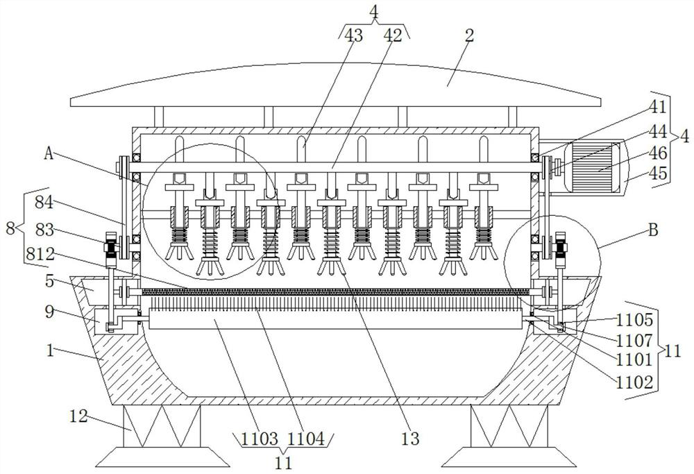 Sesame seed collecting equipment integrating multiple processes and using method