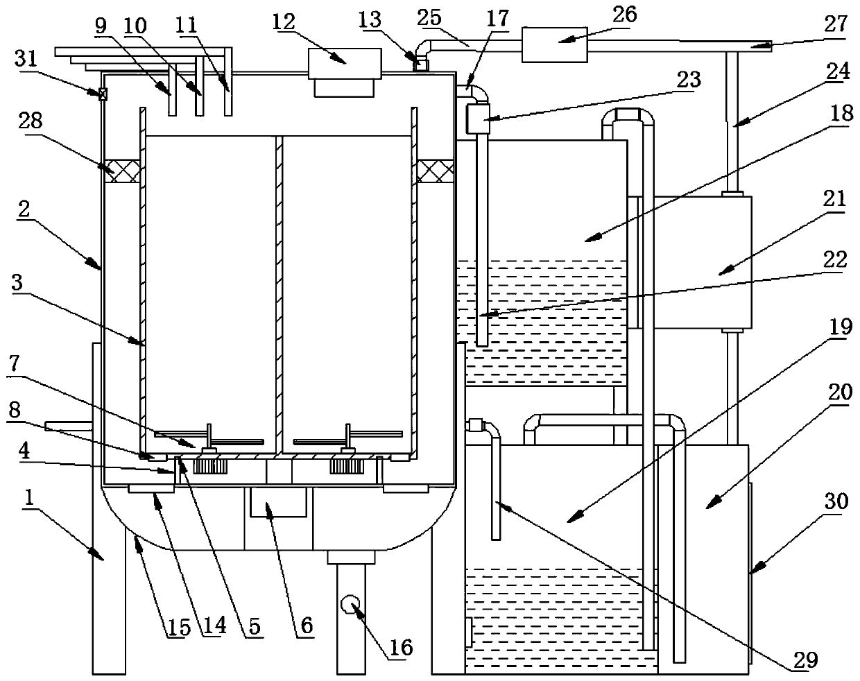 Recovery device for valuable metals in waste foamed nickel