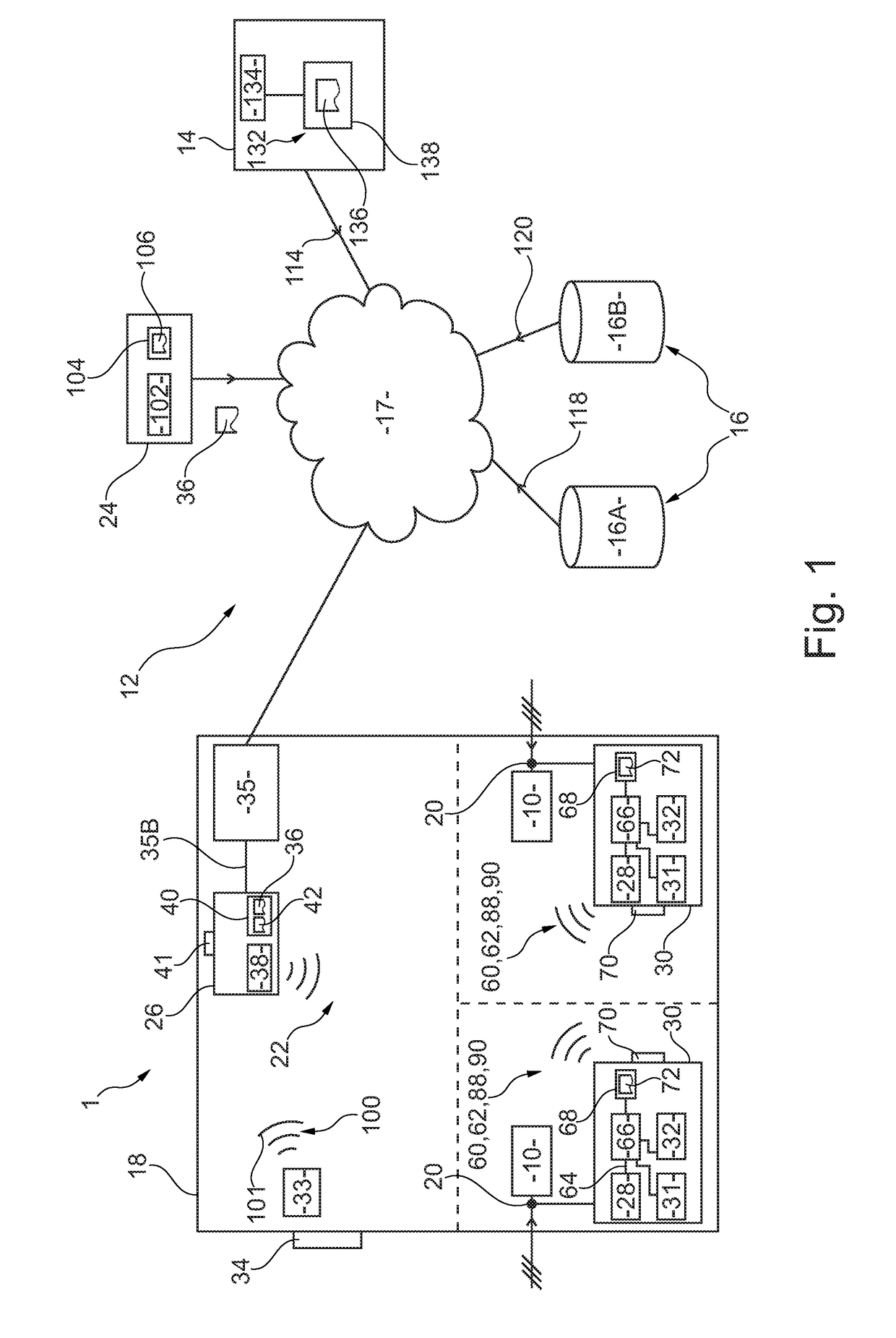 Apparatus for monitoring at least one thermal control device, and associated control unit and control system