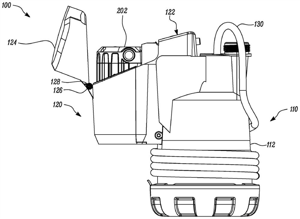 Rain protection for battery of a submersible pump