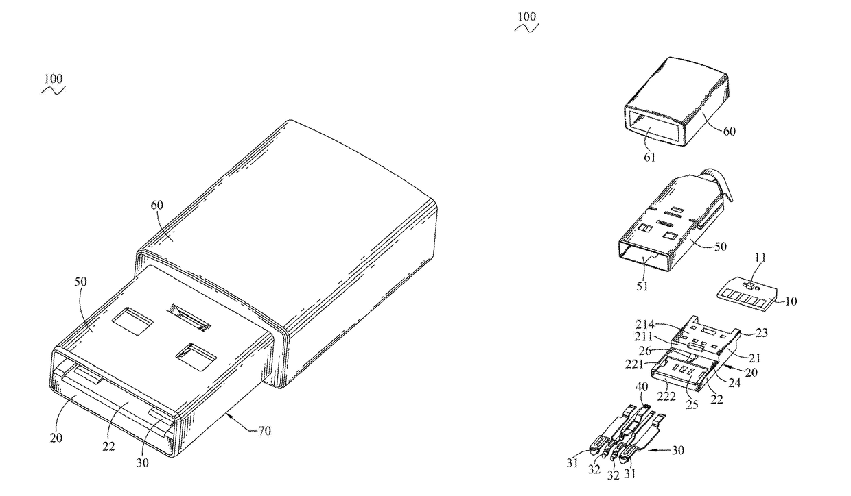 Plug connector having a circuit board with an encryption chip connected to a terminal