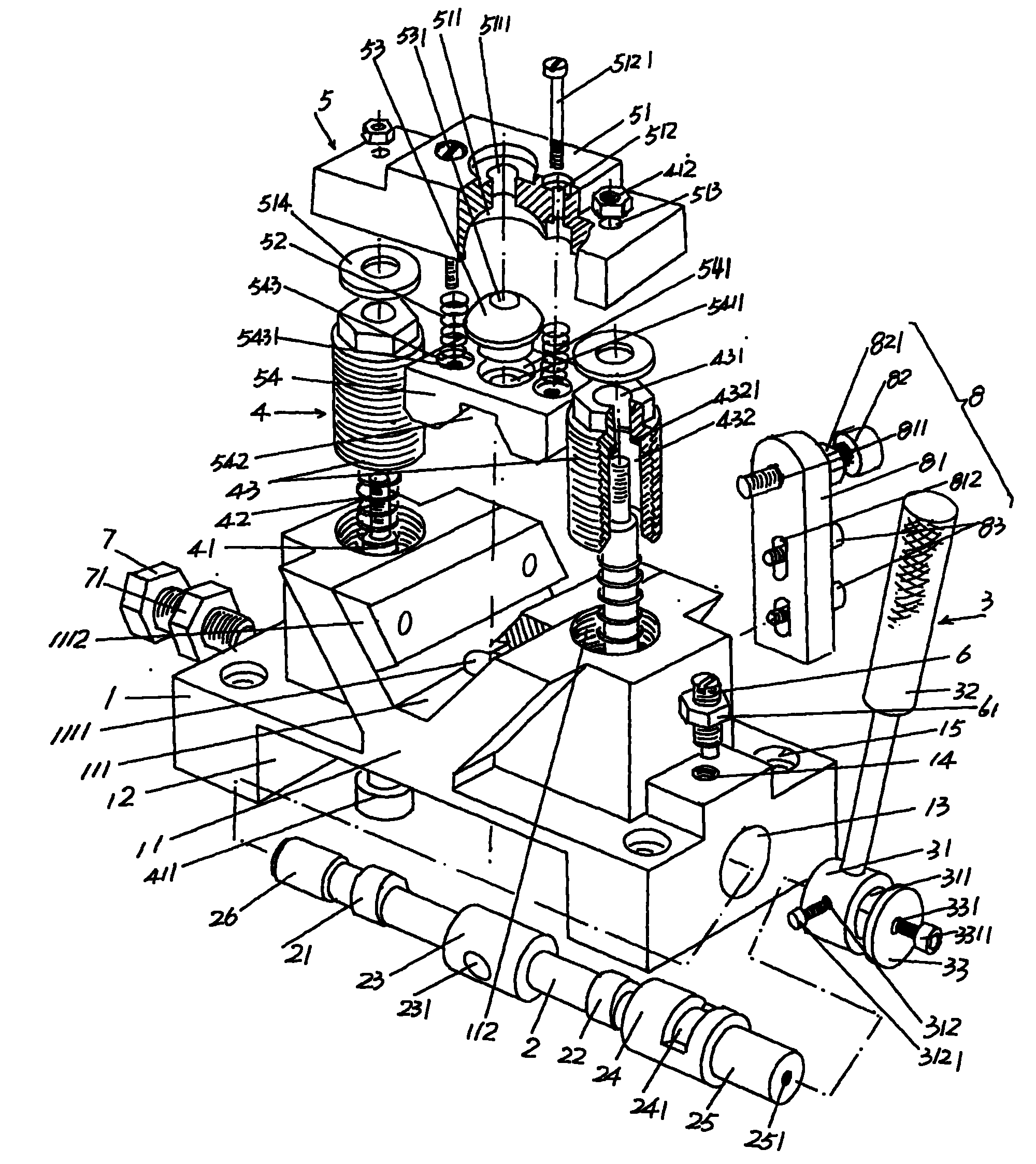 Clamp mechanism for processing piston pin hole of compressor