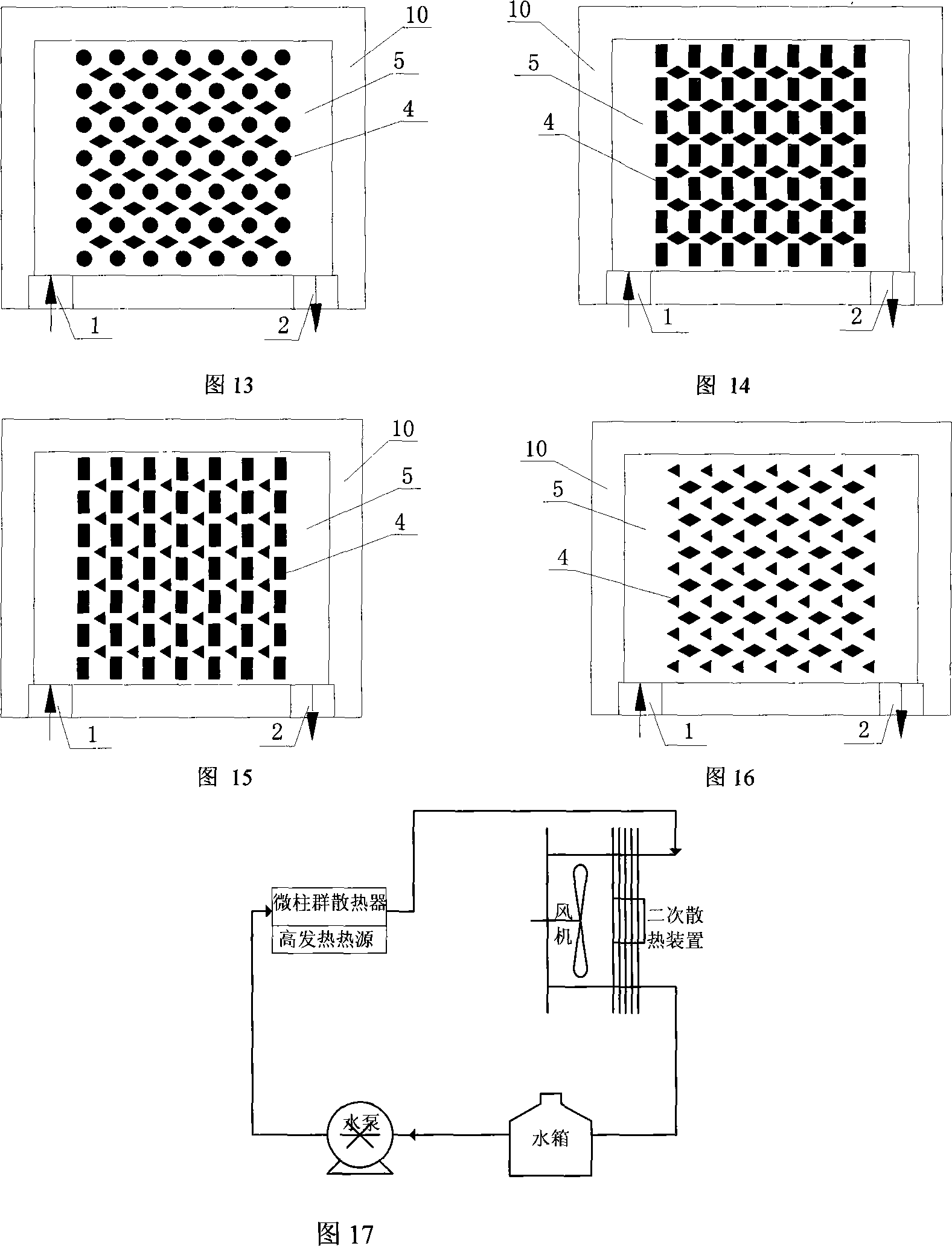 Single-phase ultrahigh heat flow micro-column heat exchanger