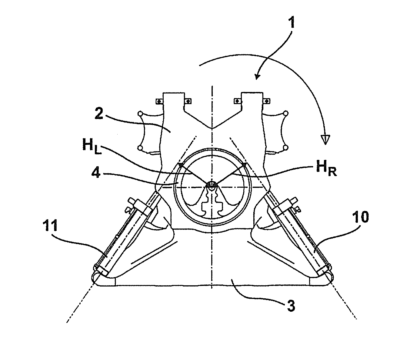 Articulated vehicle with a joint between the vehicle parts