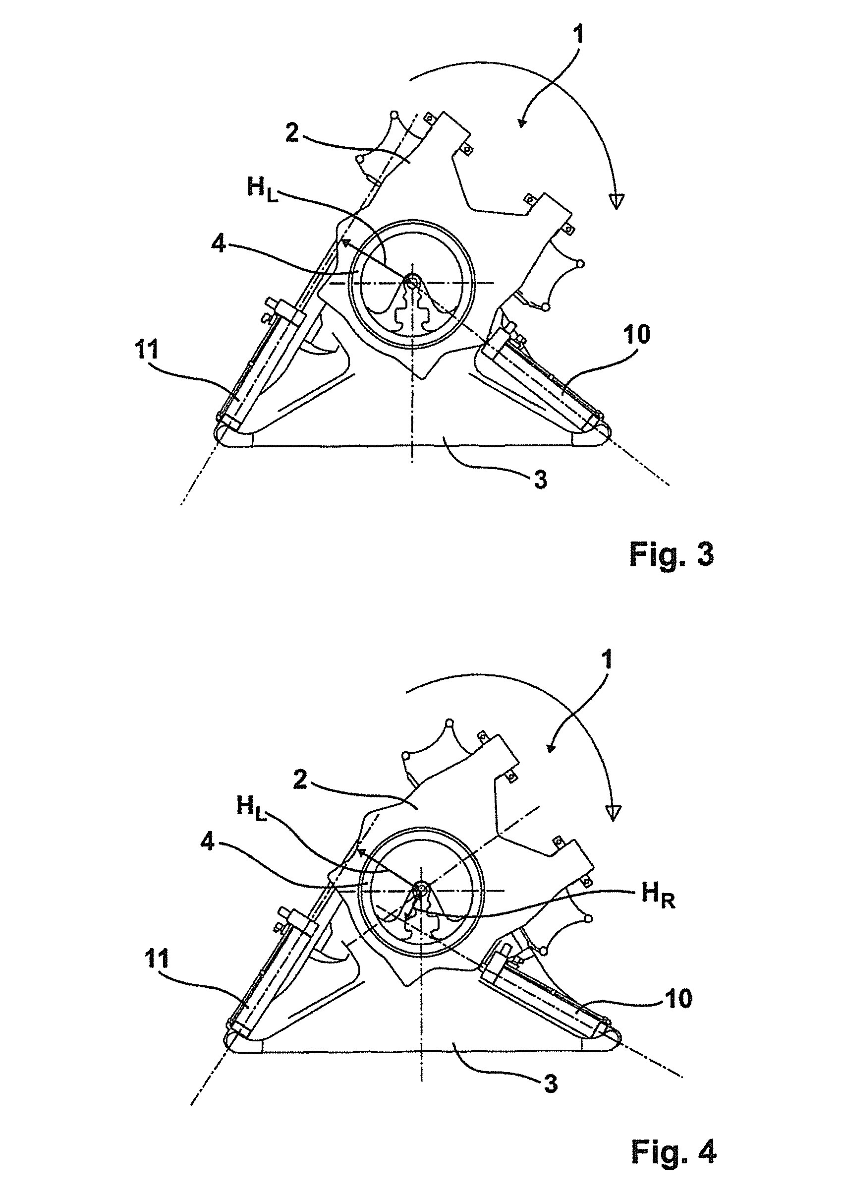 Articulated vehicle with a joint between the vehicle parts