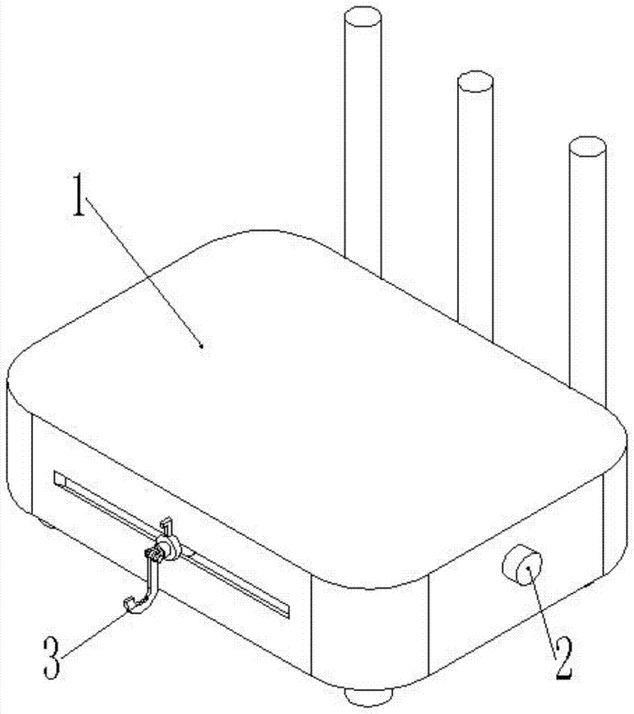 Wireless router convenient to fix and hang