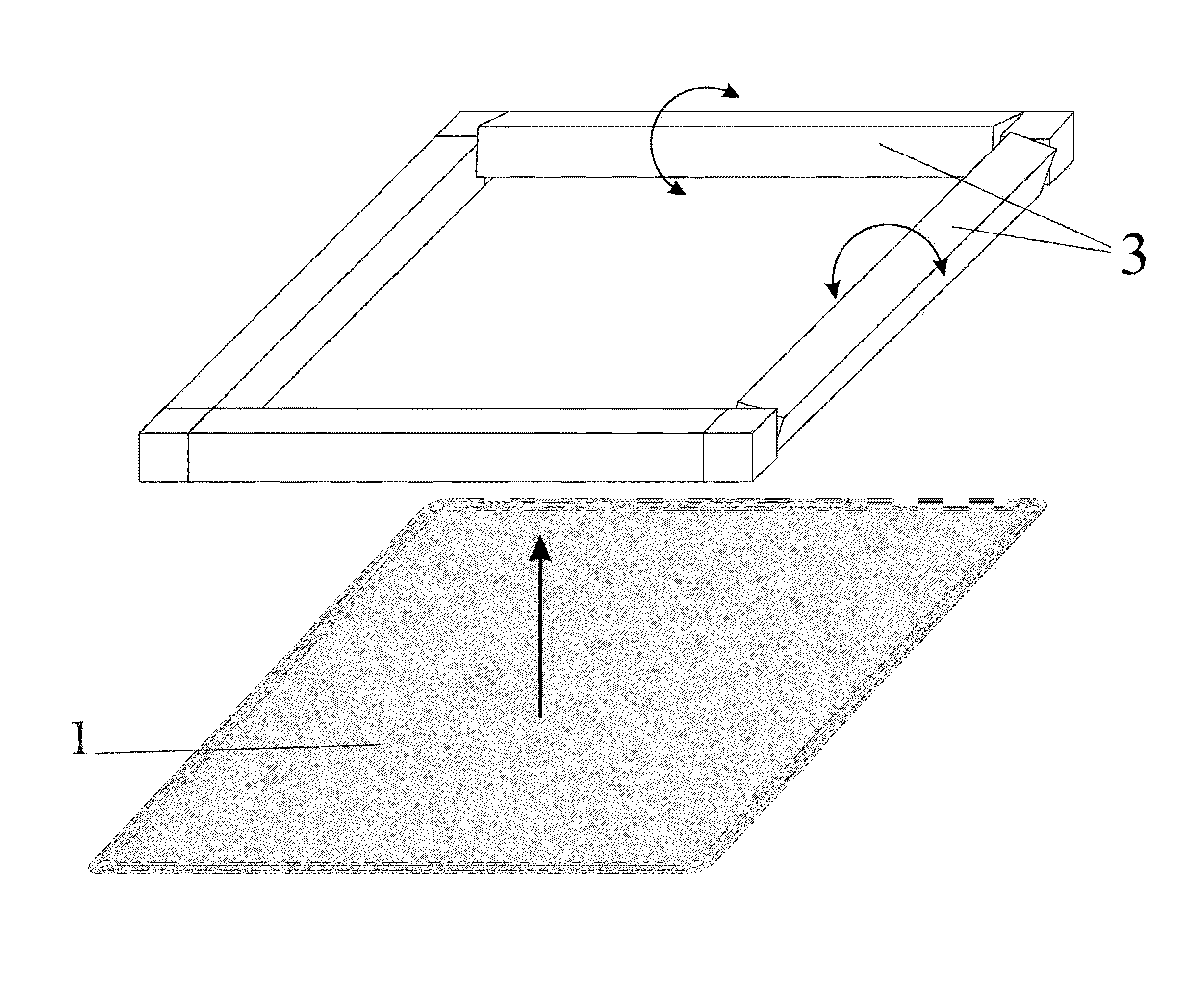 Balanced stencil foil tensioning frame with foil alignment fixture