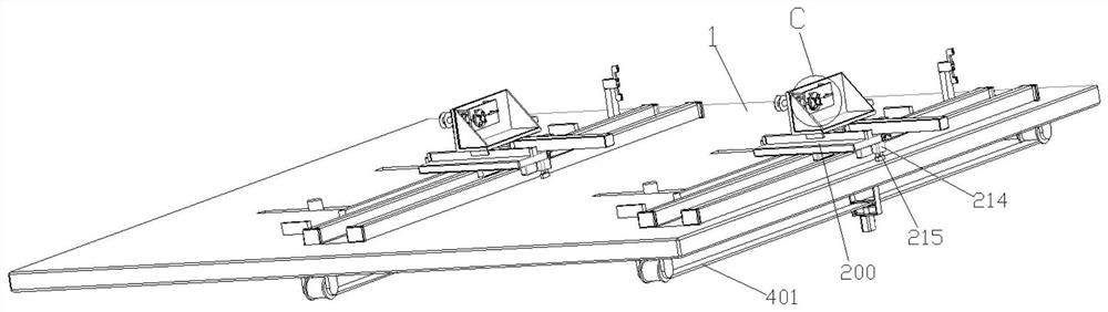 Surface film laminating device for plastic profile processing