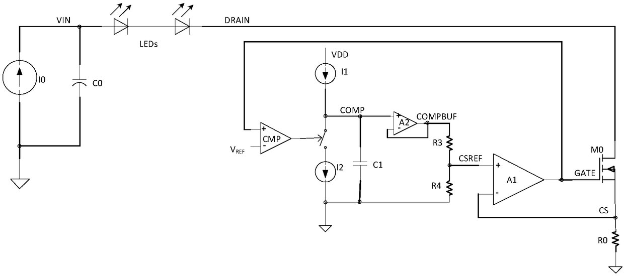 Controller, chip and method for eliminating current ripple in led drive system