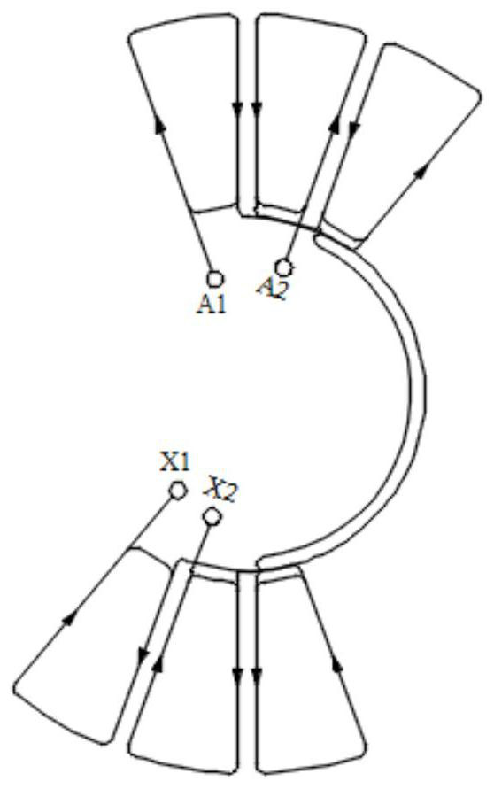 Axial flux motor, low-harmonic winding and winding method of low-harmonic winding