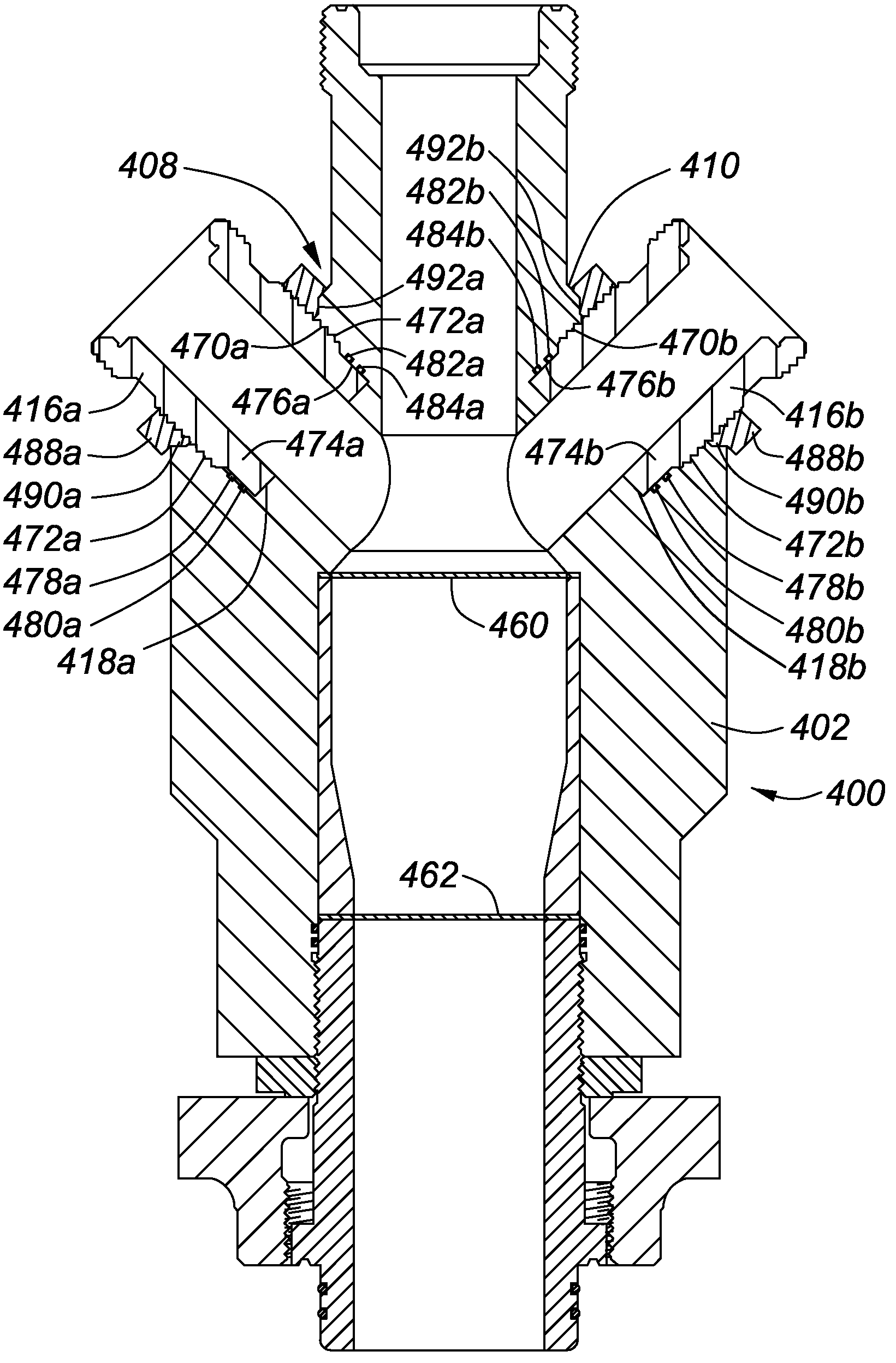 Erosion resistant frac head