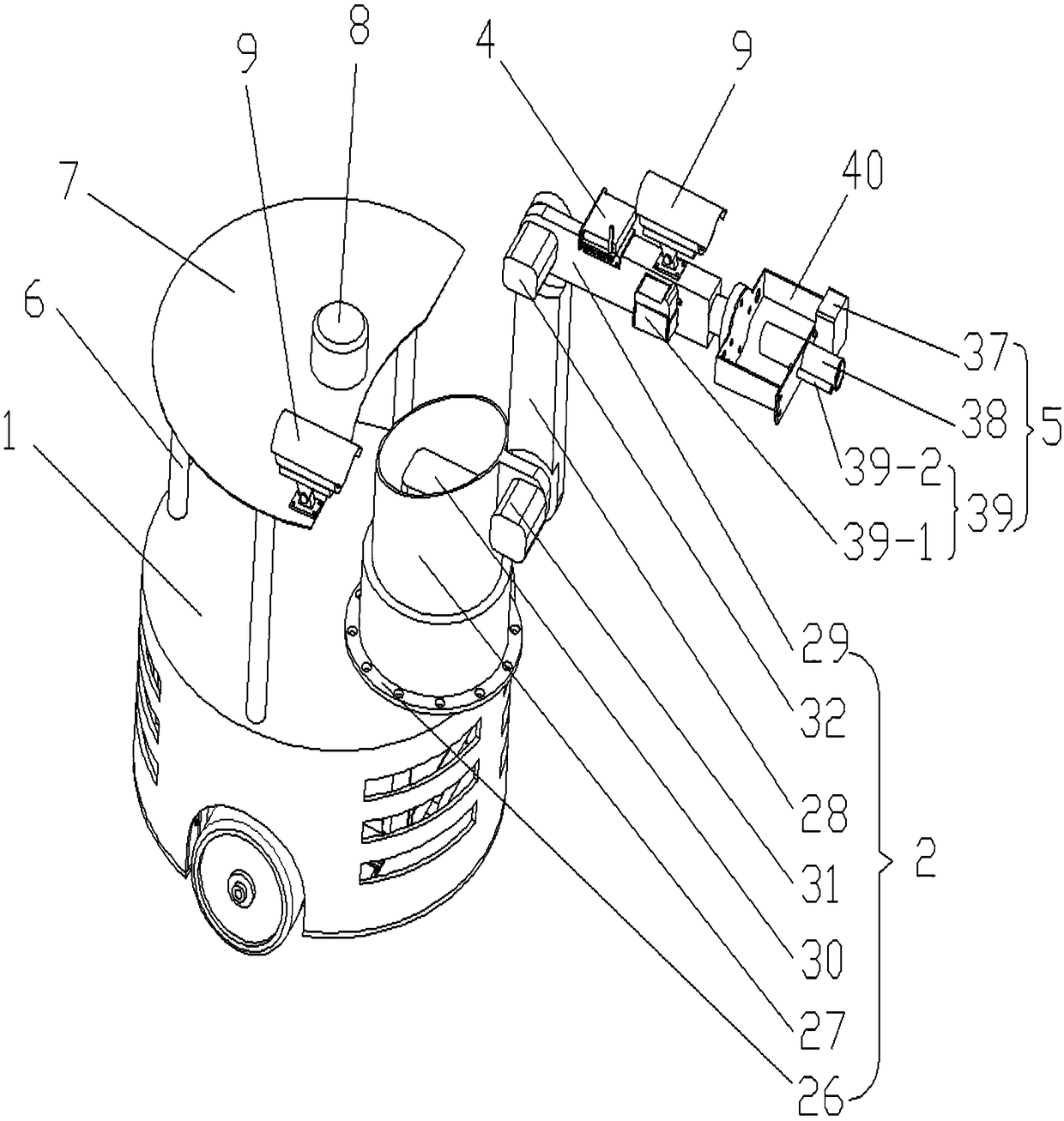 Intelligent-manufacturing-field-oriented mobile machine tool fault diagnosis robot