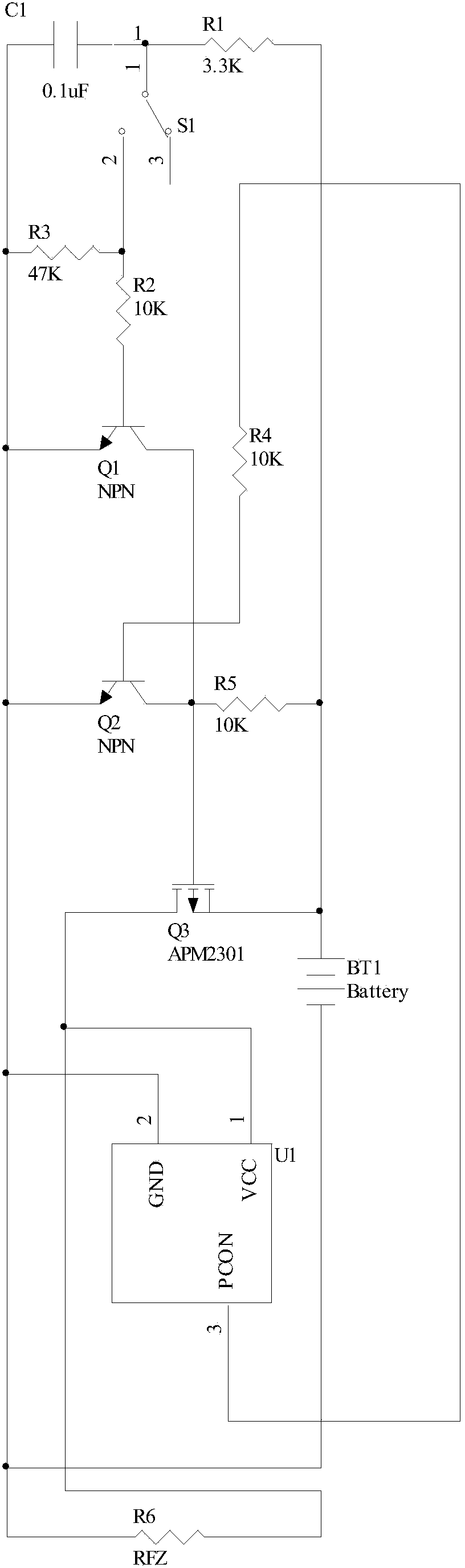 Low power consumption power control circuit and method