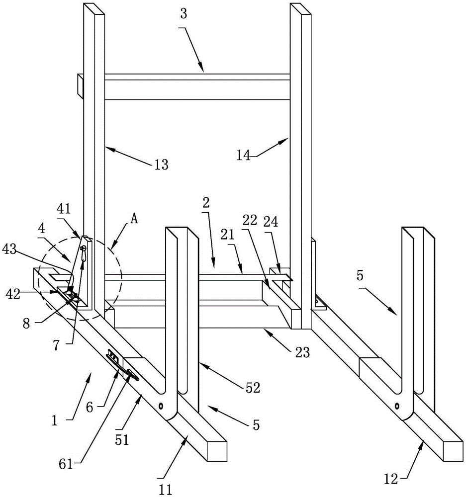 A rack that can quickly stack building turnover materials neatly