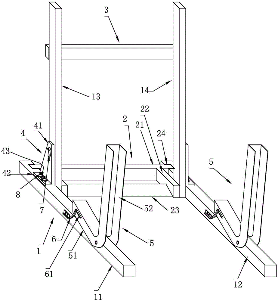 A rack that can quickly stack building turnover materials neatly