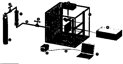 Method and device for measuring explosion shock wave energy of combustible gas