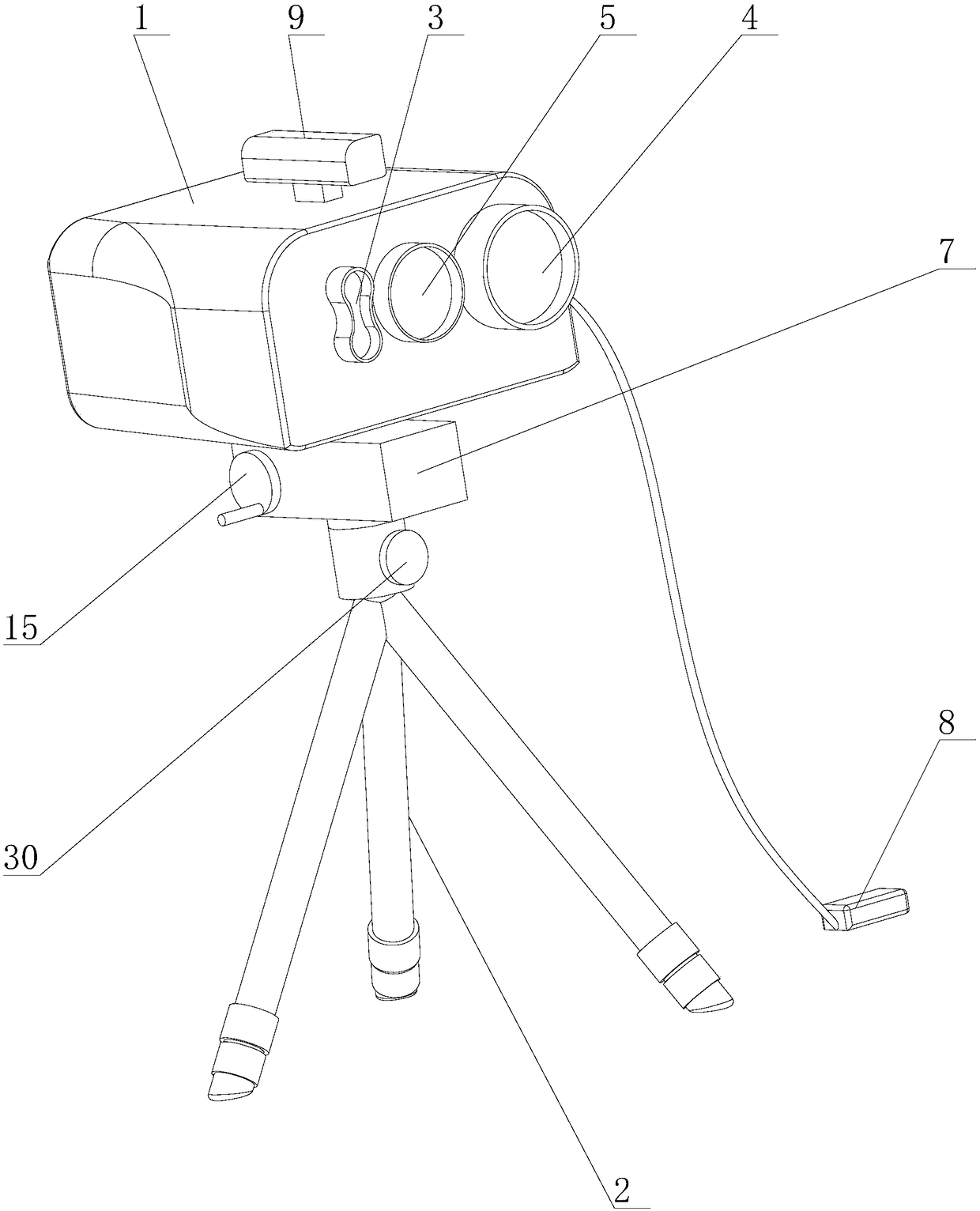 Portable remote laser obstacle removal device for foreign matter on power transmission line