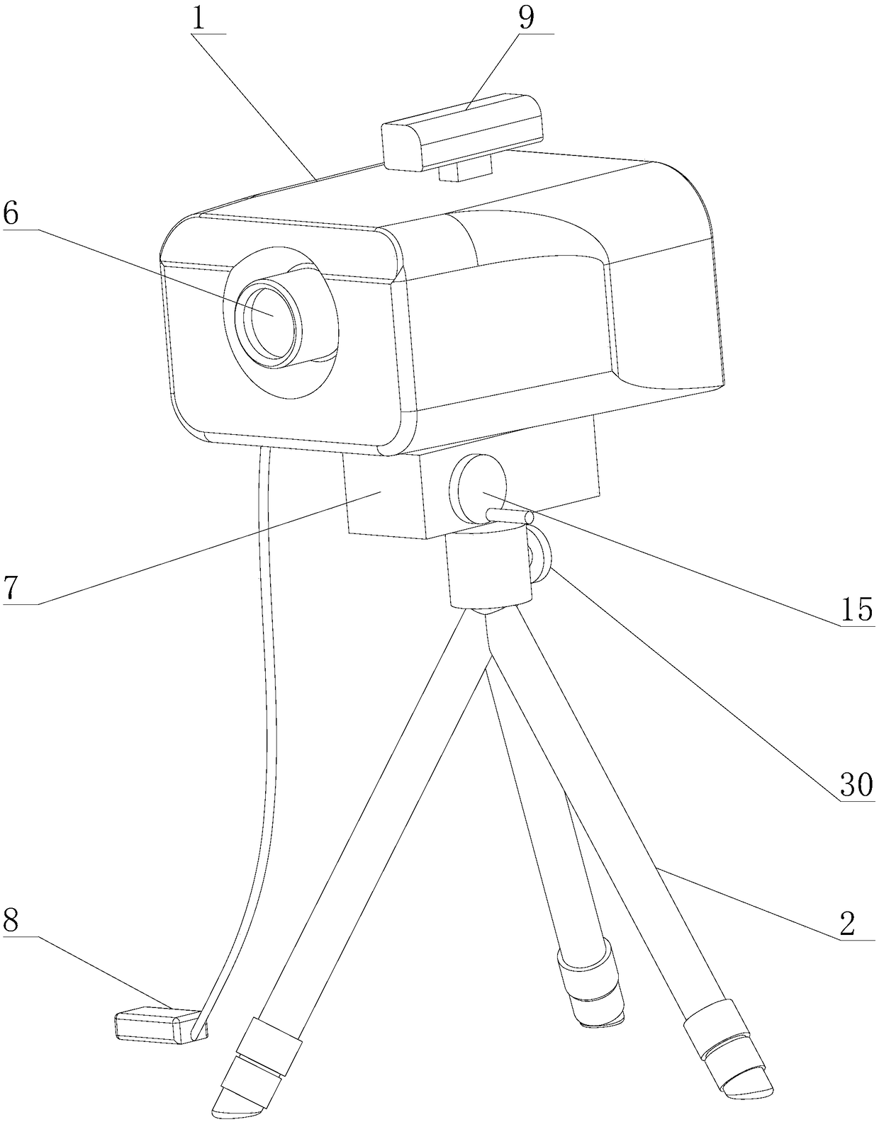 Portable remote laser obstacle removal device for foreign matter on power transmission line