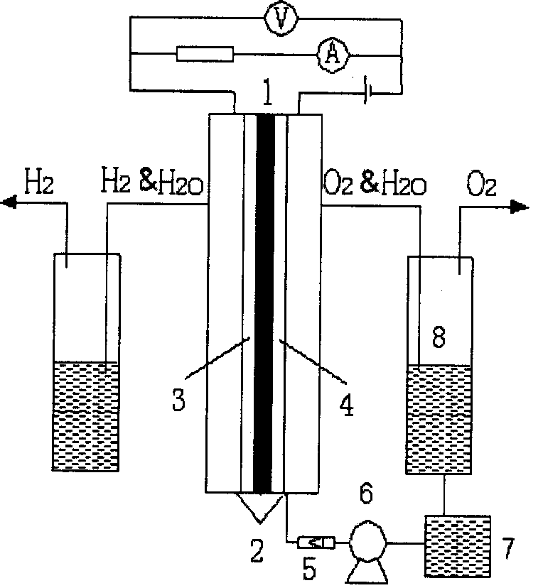 Preparation method of film electrode for solid polymer electrolyte water electrolysis