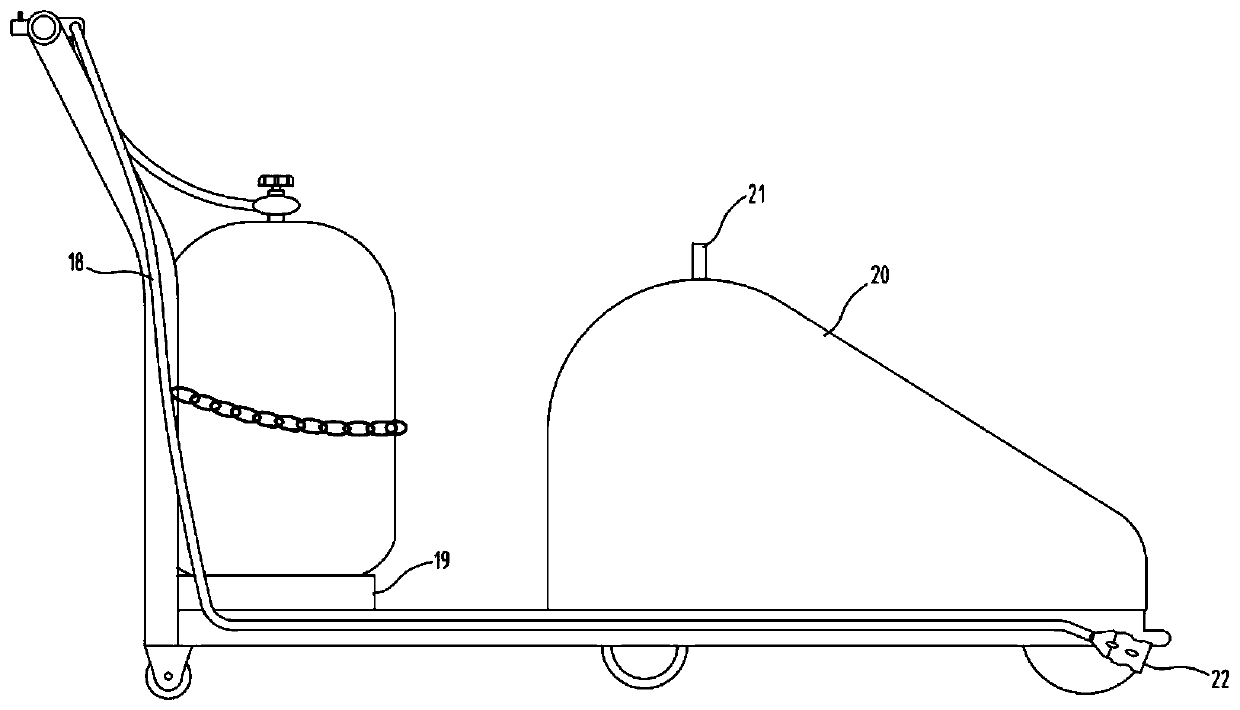 Road surface crack repairing device