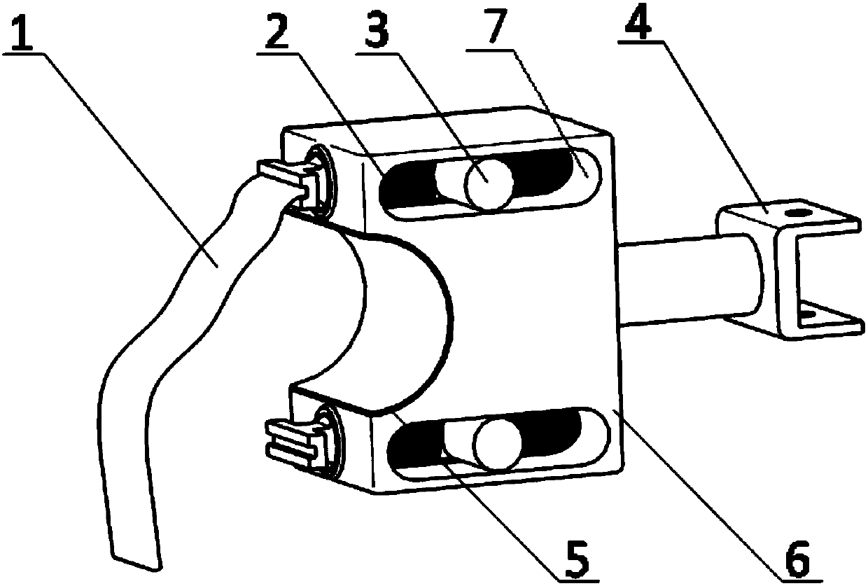 Outward opening door unlocking device for fatigue test of automobile door