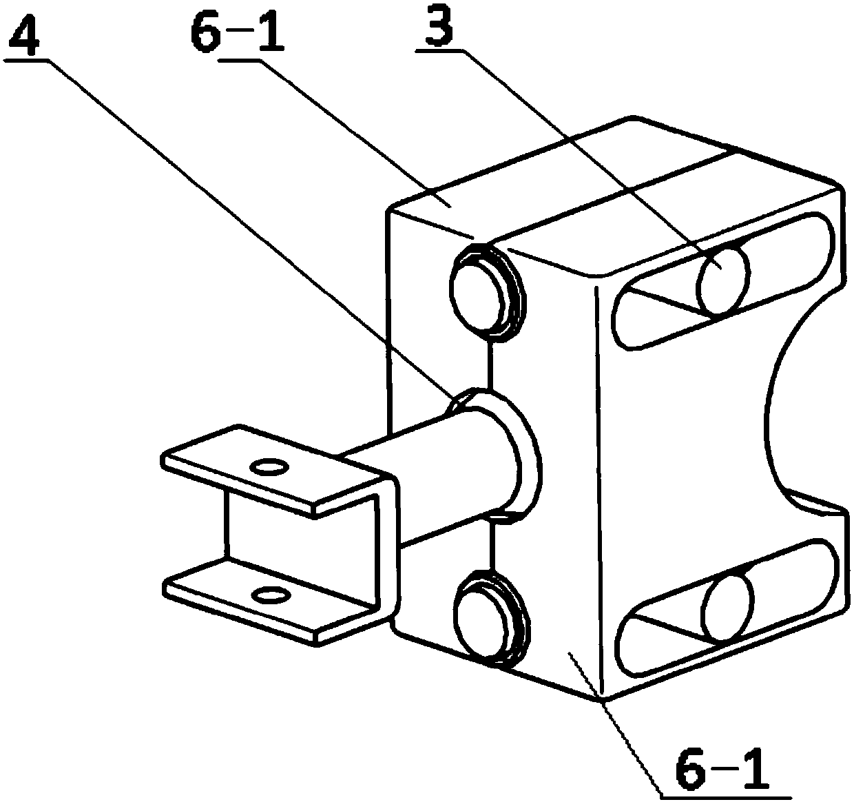 Outward opening door unlocking device for fatigue test of automobile door