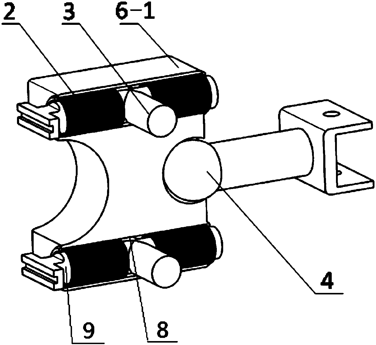 Outward opening door unlocking device for fatigue test of automobile door