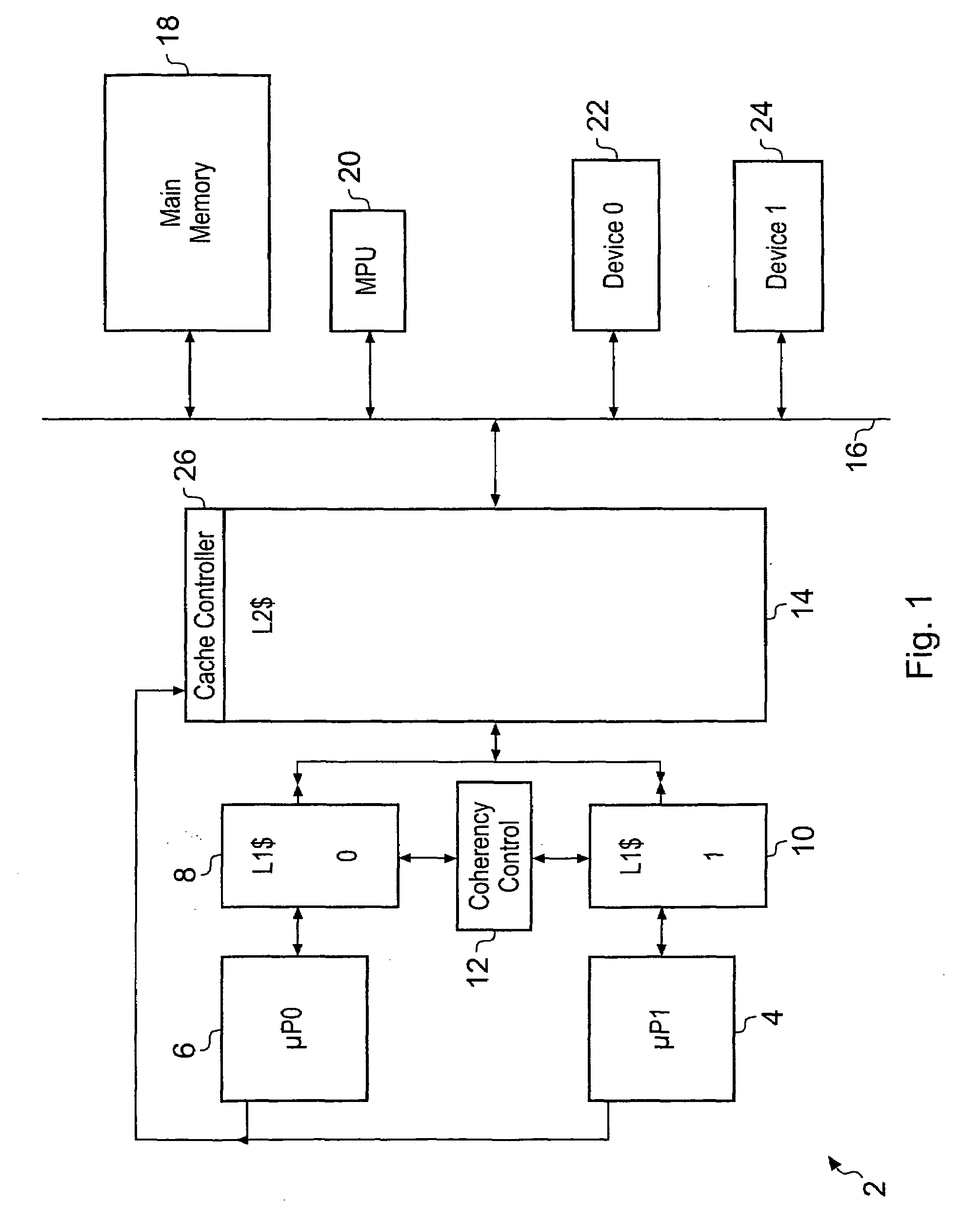 Control data modification within a cache memory