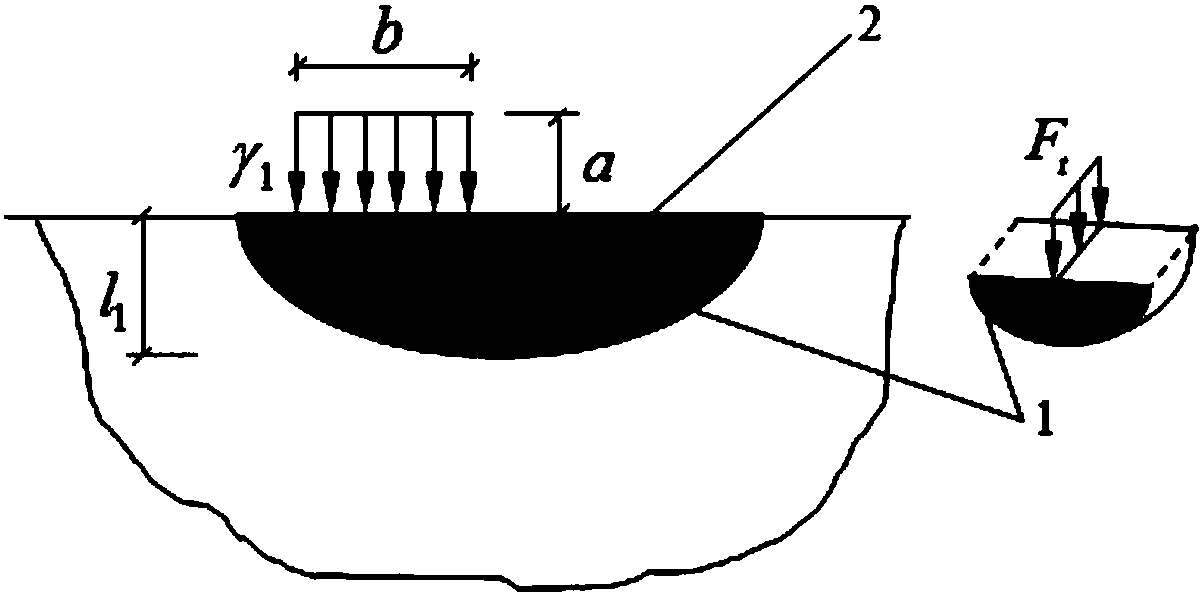 Calculation method for small clear distance heavy haul railway cross tunnel bottom placement