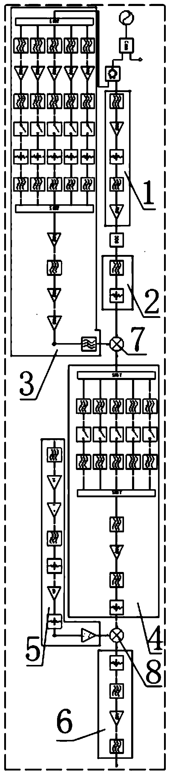 A high-spurious-suppression fine-stepping agile frequency conversion frequency synthesis device and method