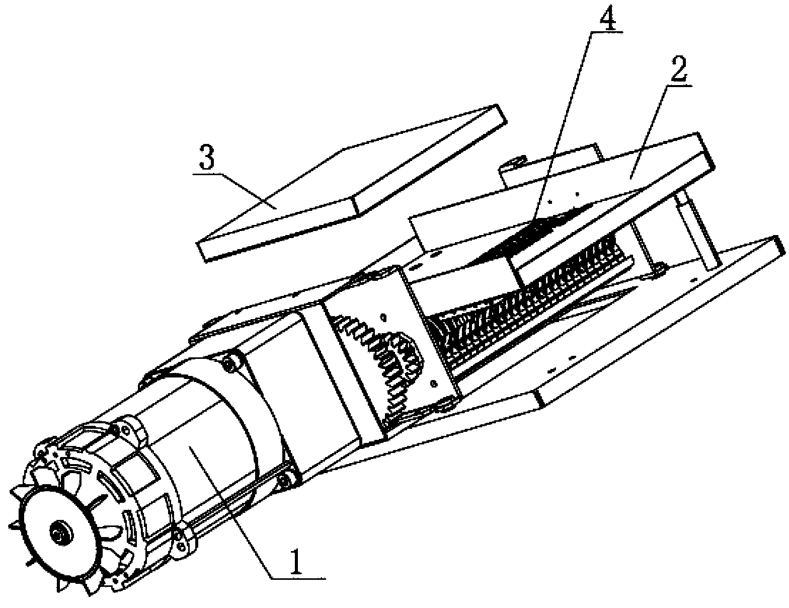 Paper shredding mechanism