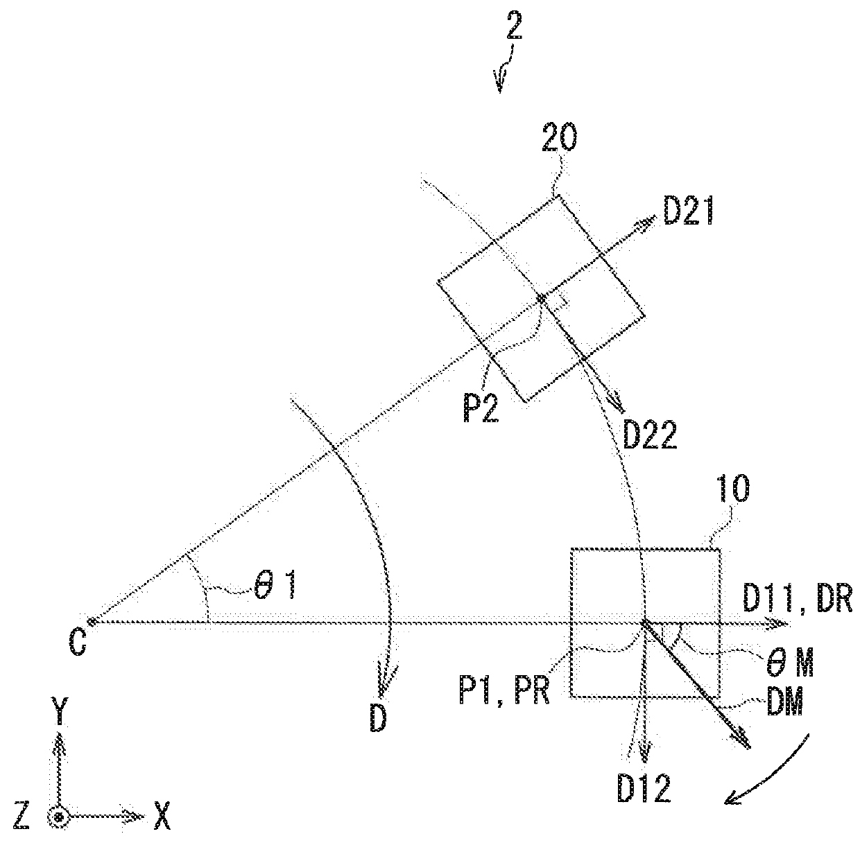 Angle sensor and angle sensor system