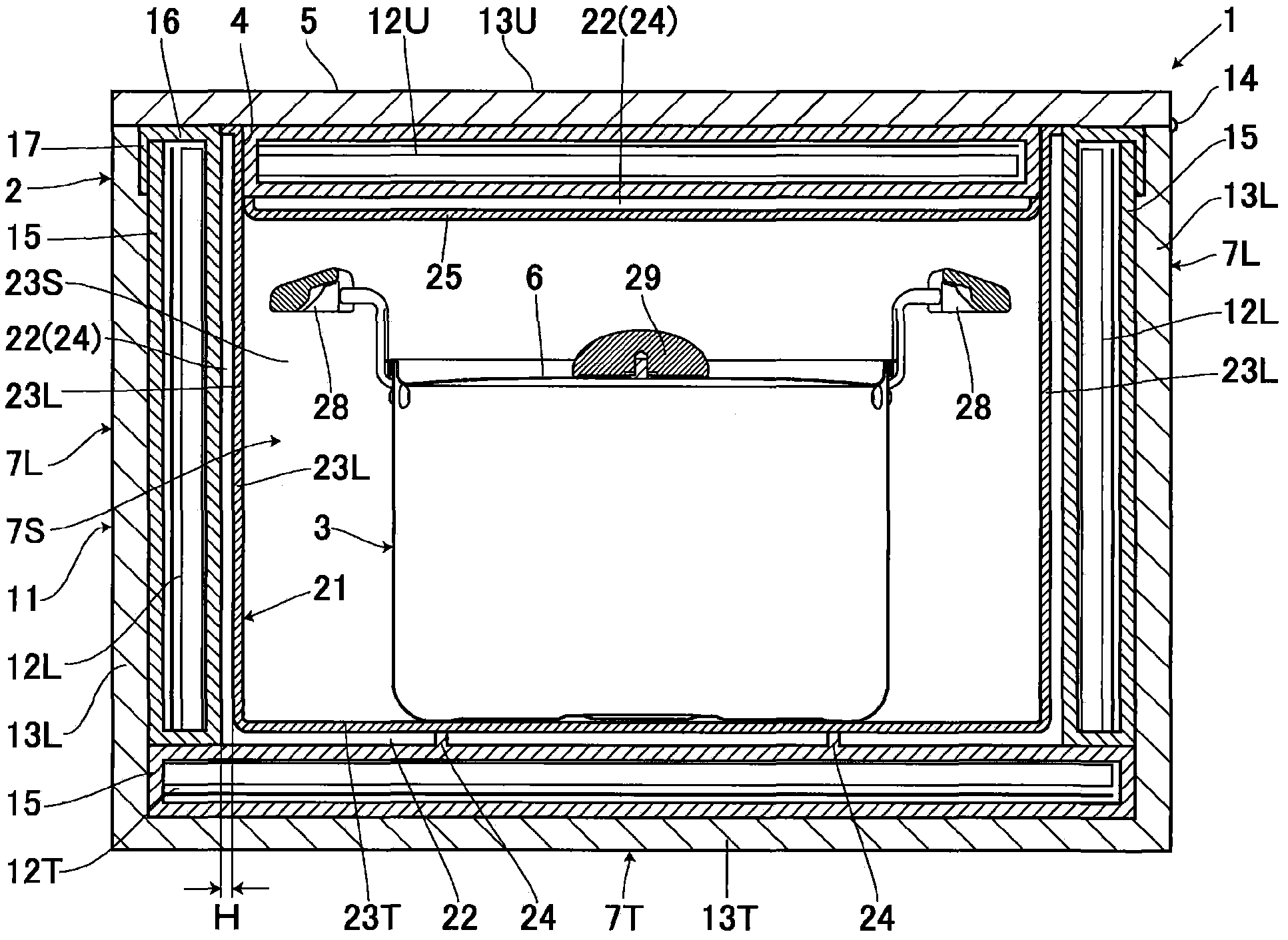 Heat insulation cooking container