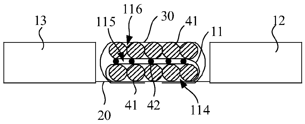 Graphite grounding belt connecting device and graphite grounding belt connecting method