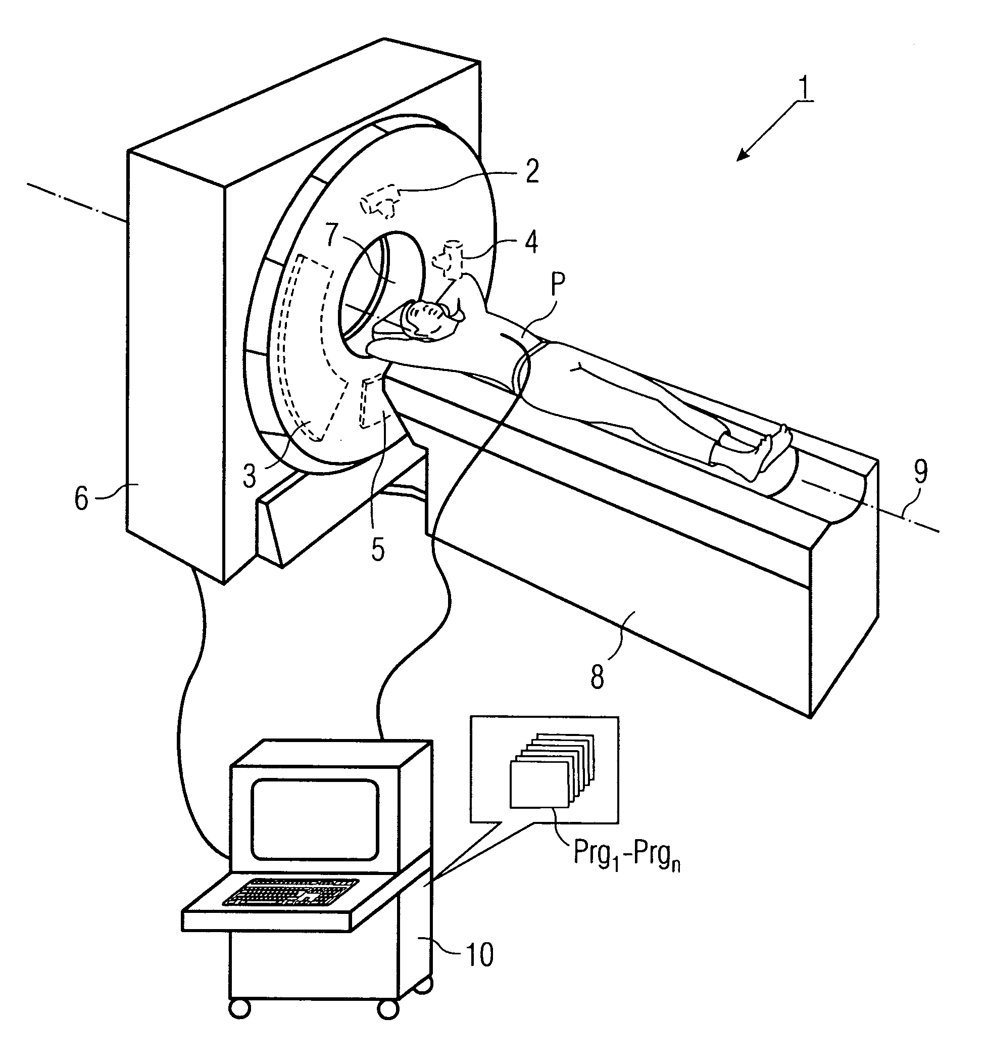 Method for production of tomographic section images of a periodically moving object with a number of focus detector combinations