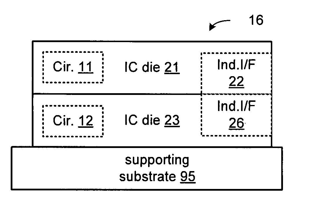 Inductively coupled integrated circuit with near field communication and methods for use therewith