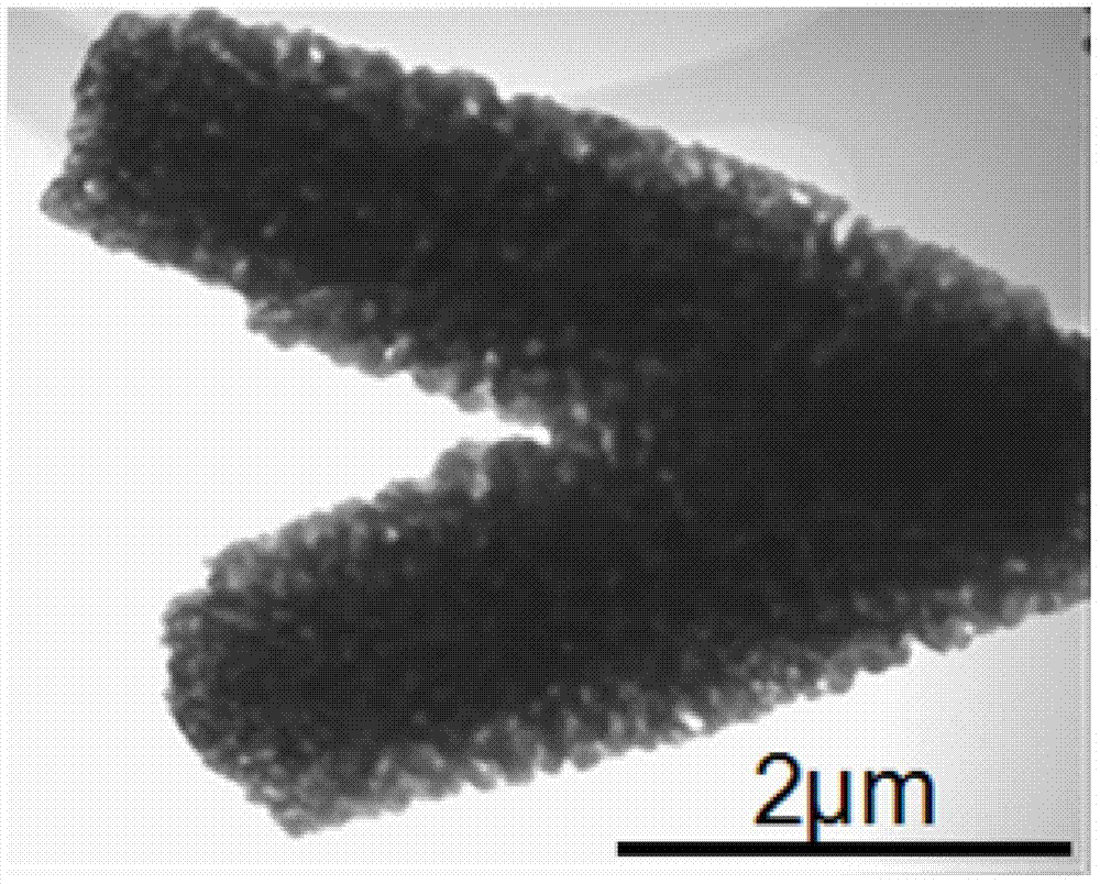 Method for massively preparing mesoporous BiVO4/Bi2O3 composite micro-rod p-n heterojunction photocatalyst