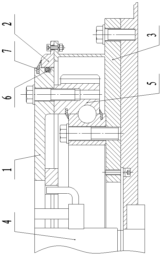 Waterproof sealing structure of lorry-mounted crane