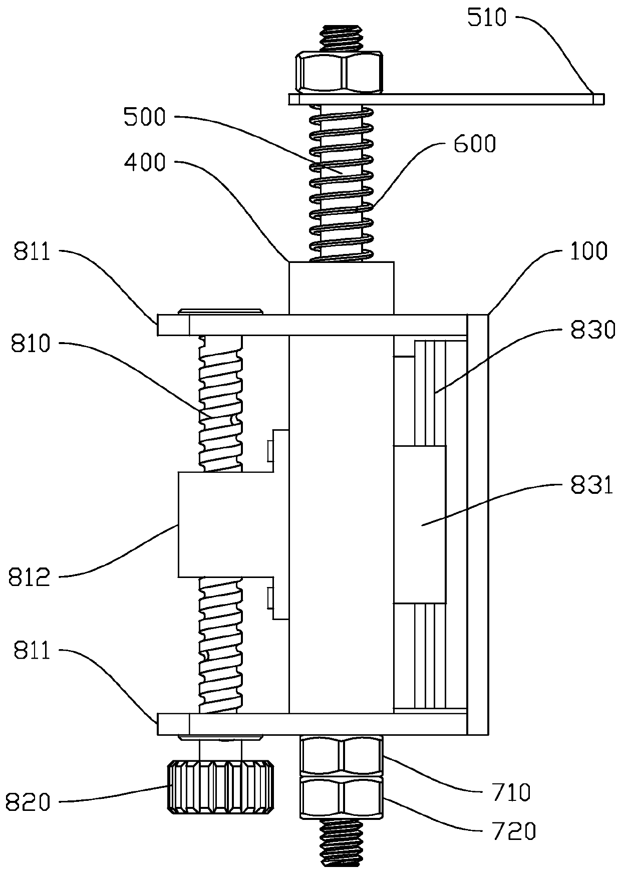 Elevator door lock meshing length measuring device and method