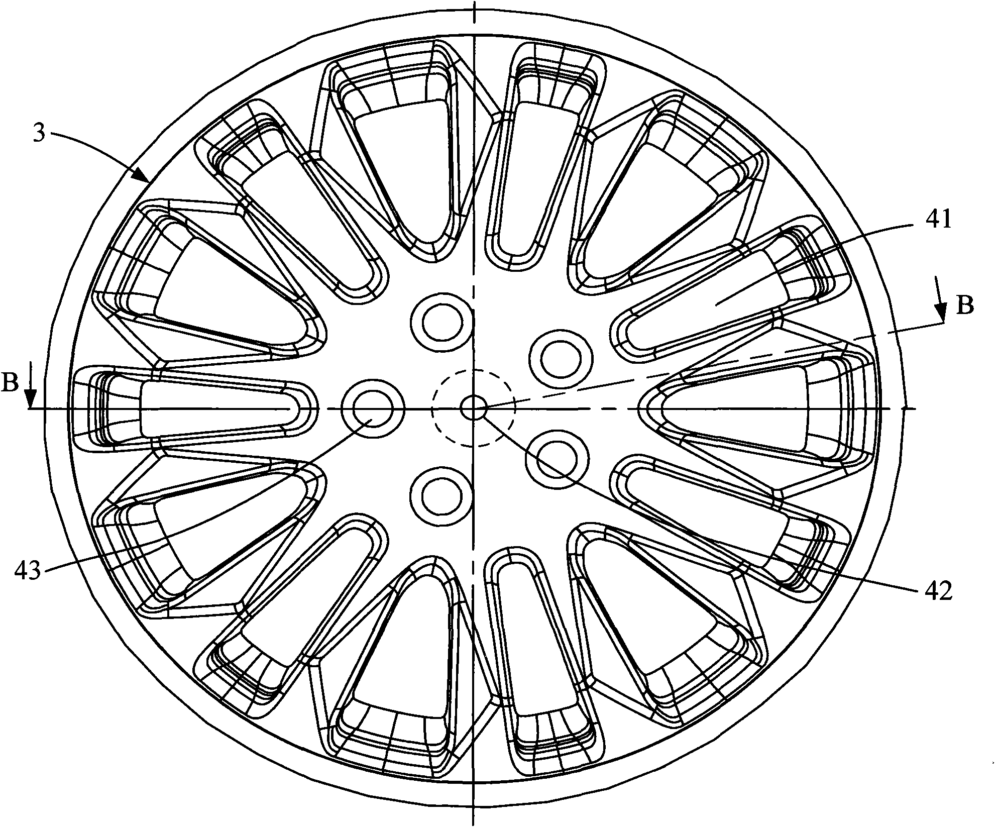 Manufacturing process of aluminum alloy wheel