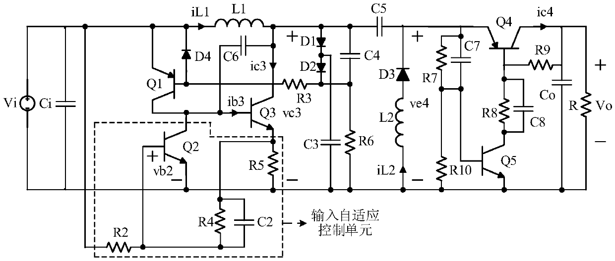 Input adaptive self-excited sepic converter