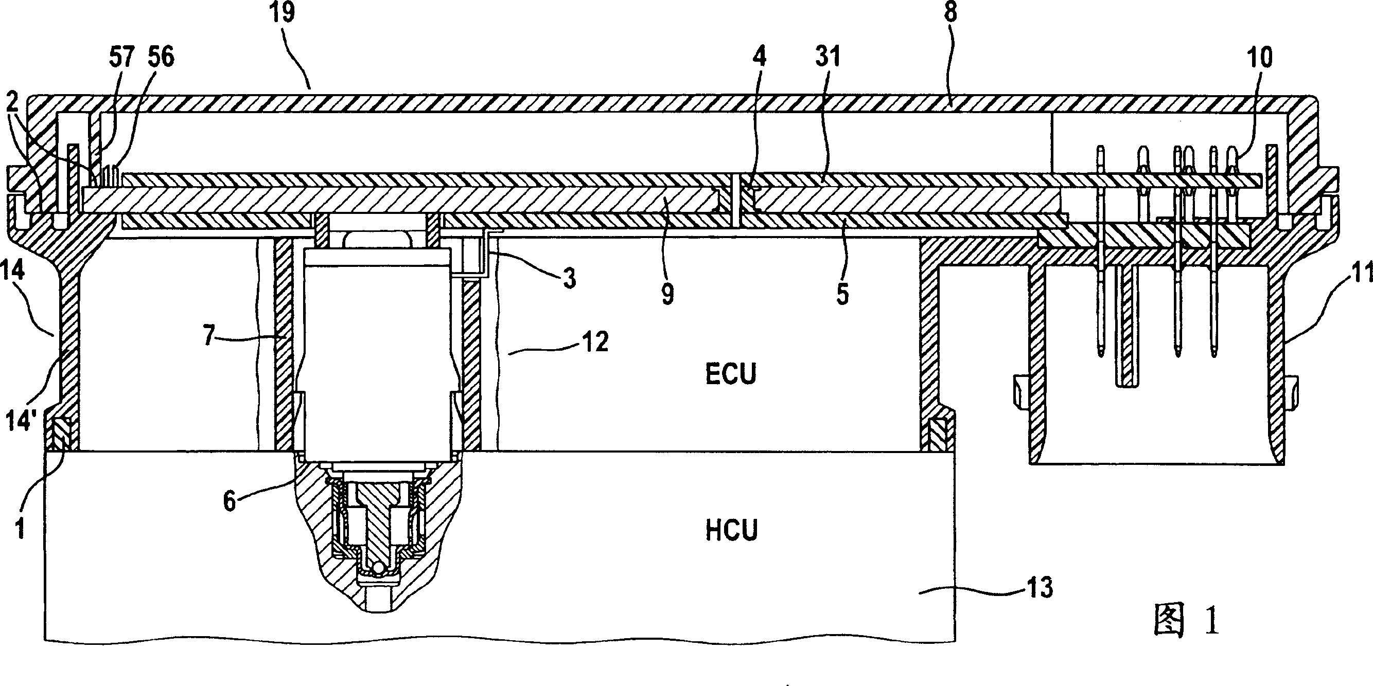 Electronic control unit for motor vehicle braking systems