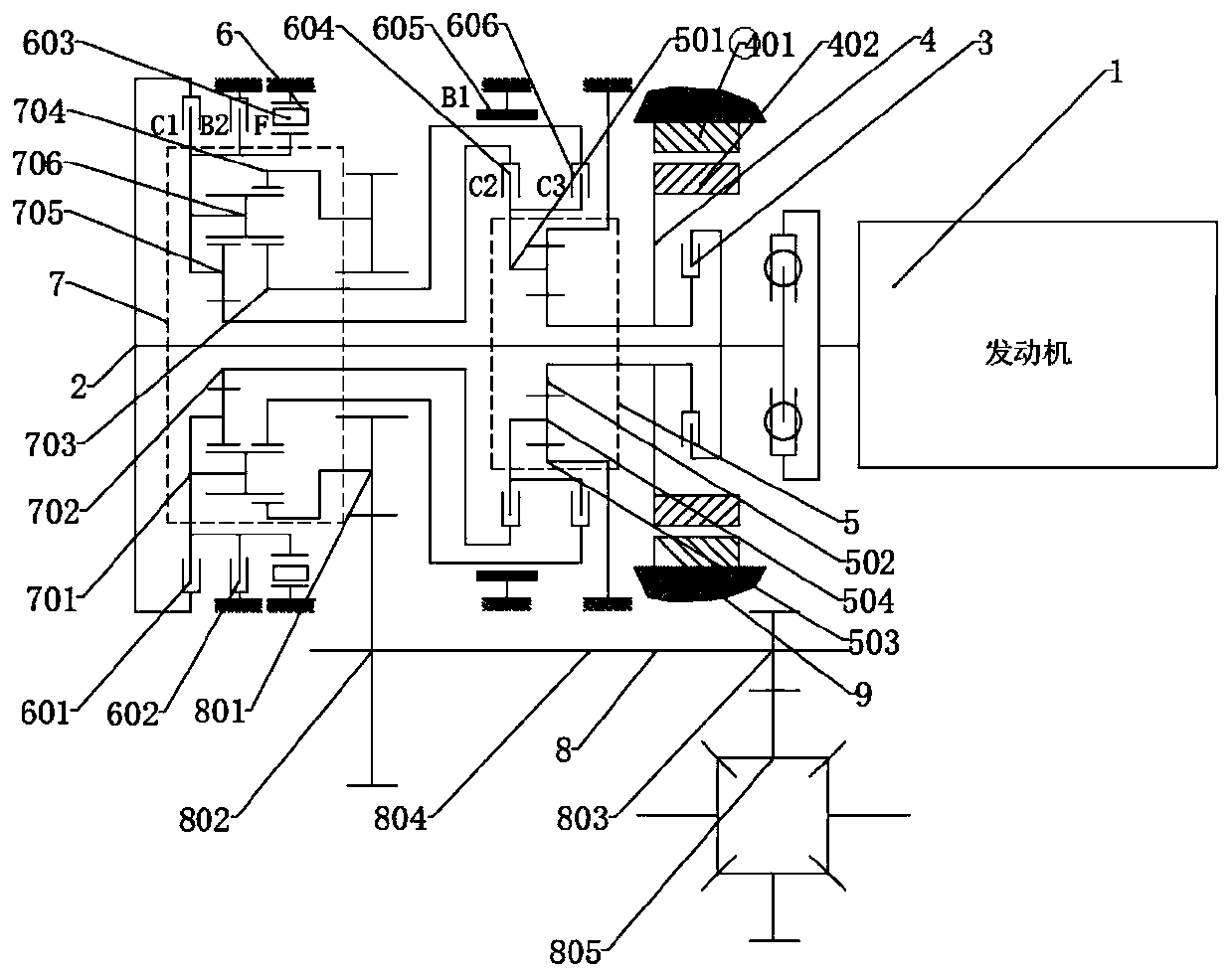 Hybrid power mechanism and automobile