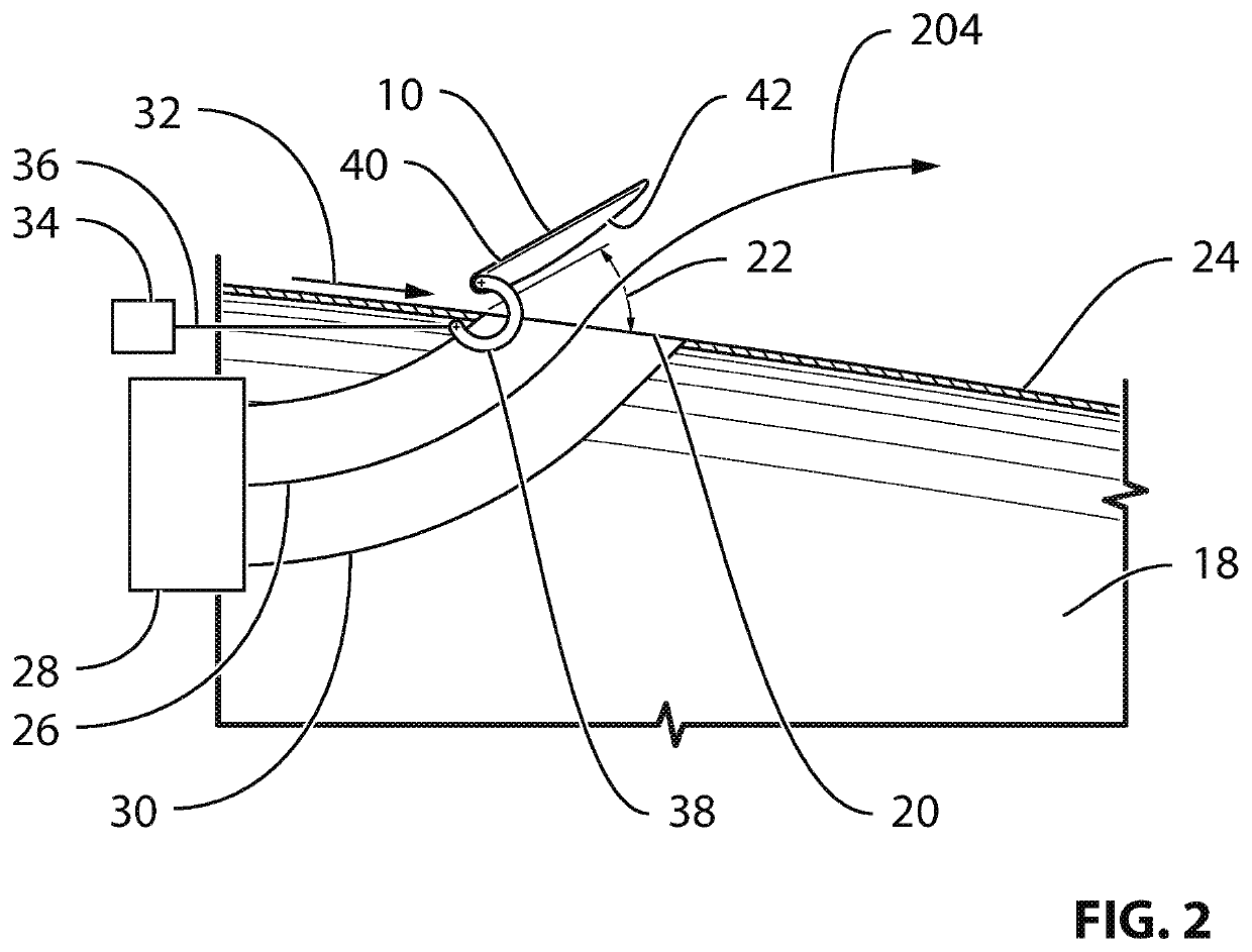 Actuated outlet door for aircraft high-temperature exhaust