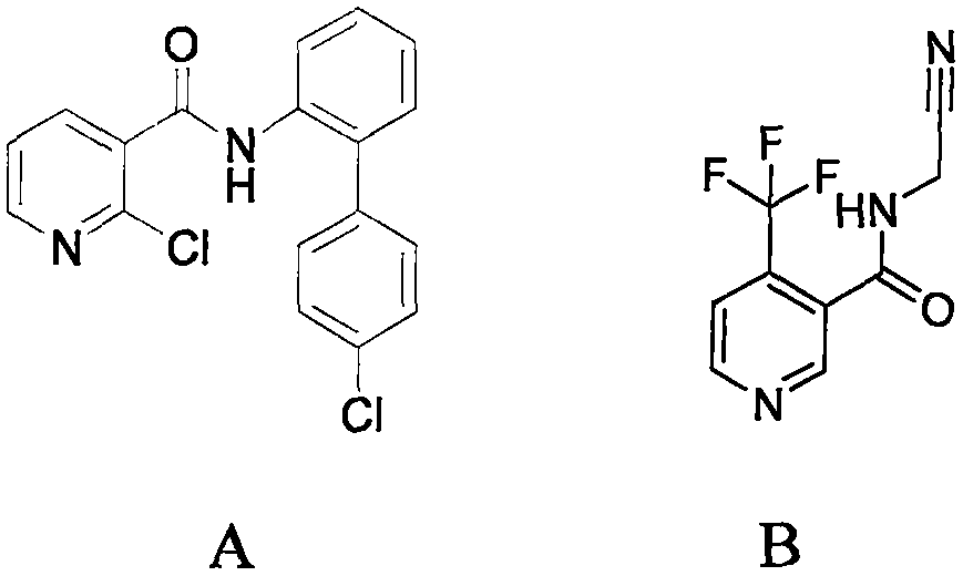 Trifluoromethylpicolinamide-containing compound and preparation method and application thereof